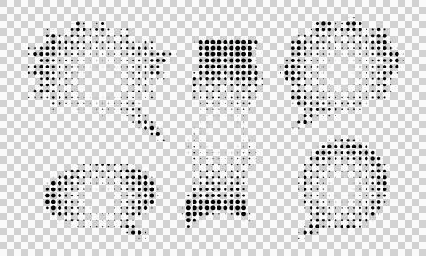 Halftone dots pattern forming shapes on white background Stock-Illustration