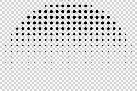 Halftone dots pattern gradient, black and white Illustrazione stock