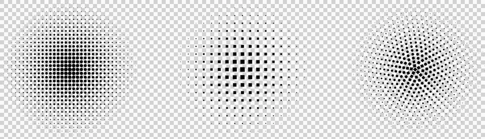 Halftone dots pattern, gradient effect, geometric design 스톡 일러스트