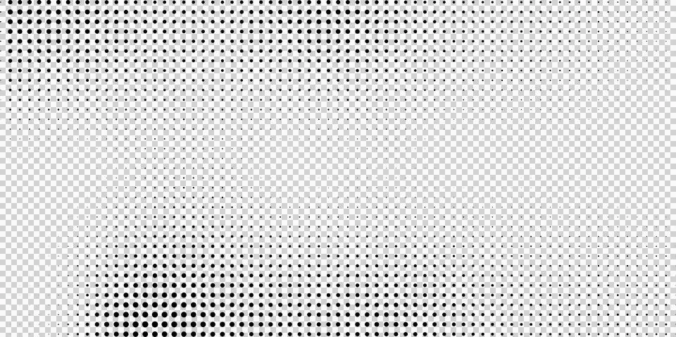 Halftone dots pattern, gradient effect, screen texture Stock Illustration