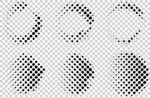 Halftone dots pattern, gradient effect, black and white Stock-Illustration