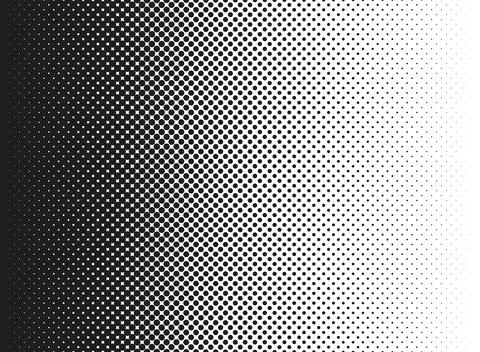 Halftone dots pattern icon in flat style. Half tone dotted vector illustrat.. Illustrazione stock