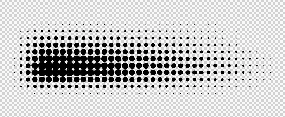 Halftone dots pattern illustration with fading effect in black and white co.. Stock Photos