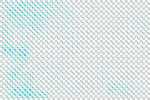 Halftone dots pattern illustration, gradient blue dots on white background Stock Illustration