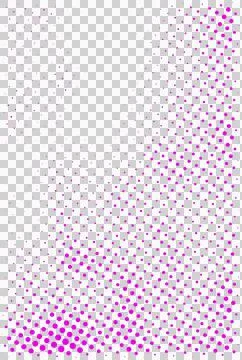 Halftone dots pattern with purple gradient on white background Stock Illustration
