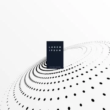 Halftone dots in perspective background 스톡 일러스트