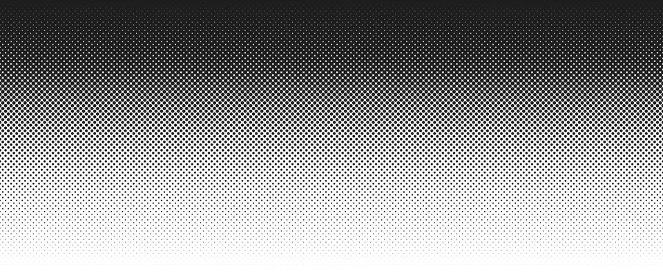 Halftone dots seamless pattern icon in flat style. Half tone dotted vector .. Illustrazione stock