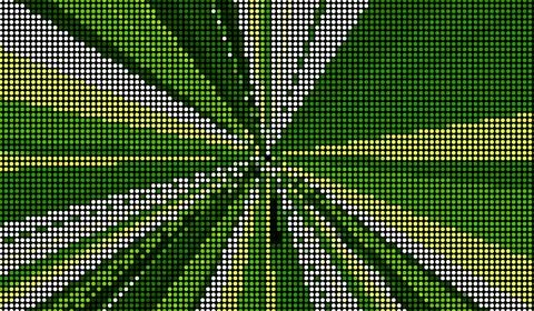 Halftone dots speed line green color on black background Illustrazione stock