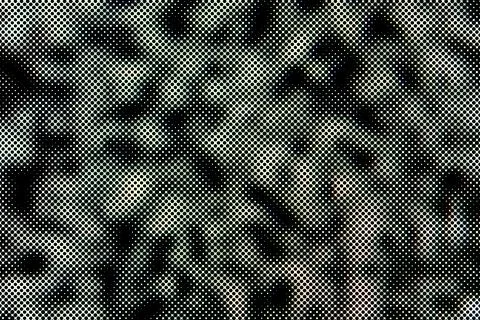 Halftone dots texture, dynamic spotted flow with creative spot shapes. Retr.. Иллюстрация