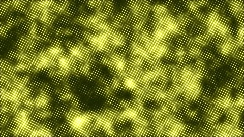 Halftone dots texture motion with waving glowing defocused particles backgrou Stock Footage 121351905