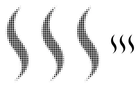 Halftone Dotted Aroma Icon Illustration