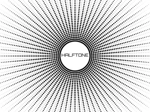 Halftone dotted background. Circle dots isolated on the white background. V.. Stock Illustration