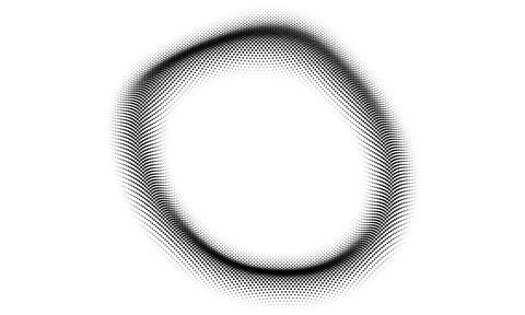 Halftone dotted background circularly distributed. Halftone effect vector Stock Illustration