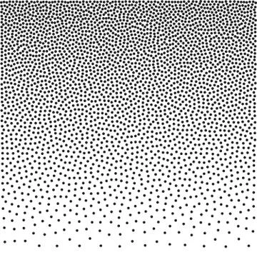 Halftone dotted background vector pattern. Chaotic circle dots isolated on th Stock Illustration