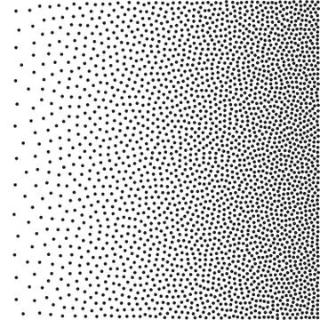Halftone dotted background vector pattern. Chaotic circle dots isolated on th Stock Illustration