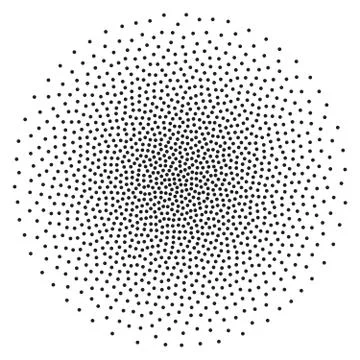 Halftone dotted background vector pattern. Chaotic circle dots isolated on th Stock Illustration