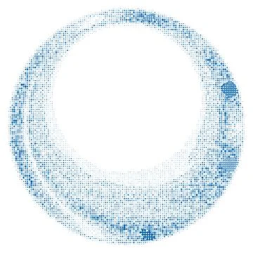Halftone dotted circle abstract concept tech background Stock Illustration
