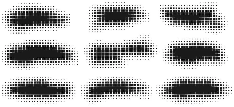 Halftone dotted digital banner texture. Vector background イラスト素材