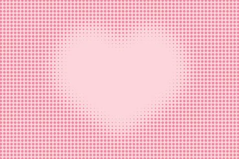 Halftone dotted heart shape pattern as a background Stock Illustration