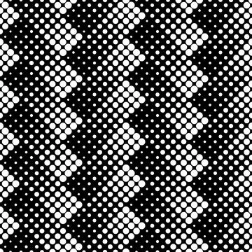 Halftone dotted seamless pattern in black and white. Vector illustration. Illustrazione stock