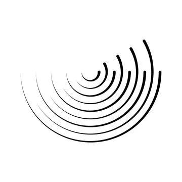 Halftone dotted speed lines circle. Geometric art in circle form. Round swirl Stock Illustration