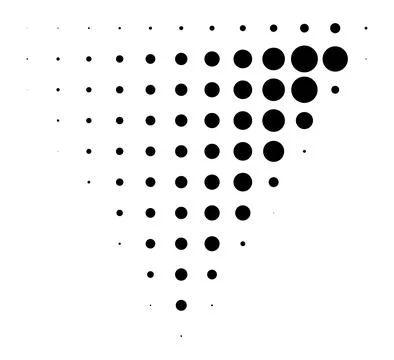 Halftone dotted triangle Stock Illustration