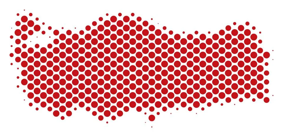 Halftone Dotted Turkey Map イラスト素材