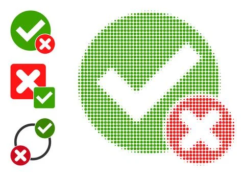 Halftone Dotted Vector False Positive Icon Stockillustratie