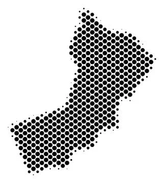 Halftone Dotted Yemen Map イラスト素材