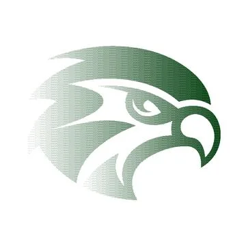 Halftone Eagle Head Vector Illustration  Logo Dot Pattern Graphic Design Stock Illustration