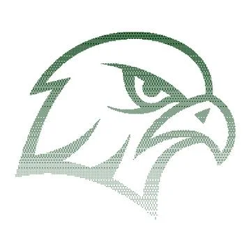 Halftone Eagle Head Vector Logo Dot Pattern Graphic Design Stock Illustration