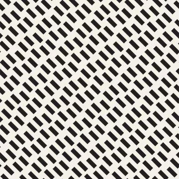 Halftone Edgy Lines Mosaic Endless Stylish Texture. Vector Seamless Black a.. Stock Illustration