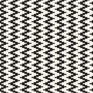 Halftone Edgy Lines Mosaic Endless Stylish Texture. Vector Seamless Black a.. Stock Illustration