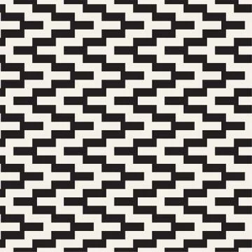 Halftone Edgy Lines Mosaic Endless Stylish Texture. Vector Seamless Black a.. 库存插图