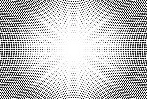 Halftone effect. with Black polka dots. Vector geometric texture Stock Illustration