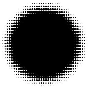 Halftone element. Abstract geometric graphic with half-tone pattern Stock Illustration