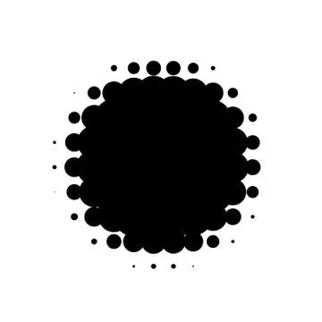Halftone element. Abstract geometric graphic with half-tone pattern Stock Illustration