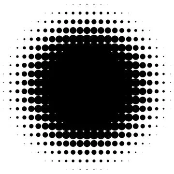 Halftone element. Abstract geometric graphic with half-tone pattern Stock Illustration