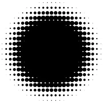 Halftone element. Abstract geometric graphic with half-tone pattern Stock Illustration