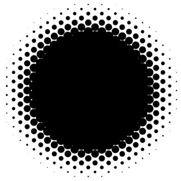 Halftone element. Abstract geometric graphic with half-tone pattern Stock Illustration