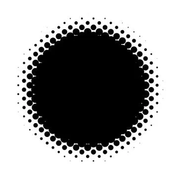 Halftone element. Abstract geometric graphic with half-tone pattern Stock Illustration