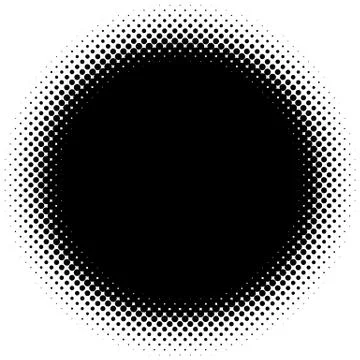 Halftone element. Abstract geometric graphic with half-tone pattern Stock Illustration