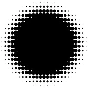 Halftone element. Abstract geometric graphic with half-tone pattern Stock Illustration