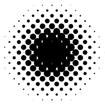 Halftone element. Abstract geometric graphic with half-tone pattern Stock Illustration