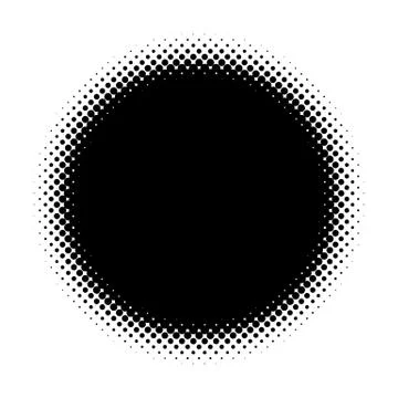 Halftone element. Abstract geometric graphic with half-tone pattern Stock Illustration