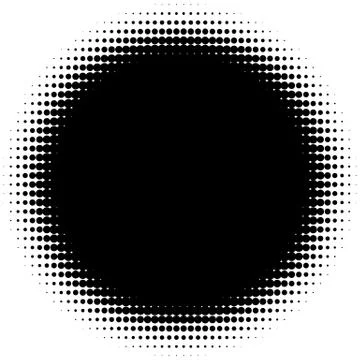 Halftone element. Abstract geometric graphic with half-tone pattern Stock Illustration