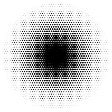 Halftone element. Abstract geometric graphic with half-tone pattern Illustrazione stock