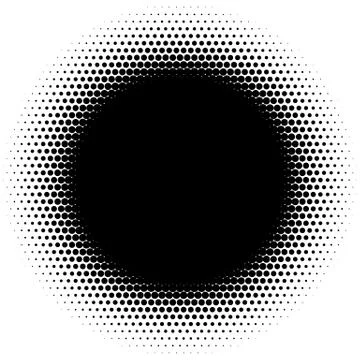 Halftone element. Abstract geometric graphic with half-tone pattern Stock Illustration