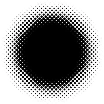 Halftone element. Abstract geometric graphic with half-tone pattern Illustrazione stock