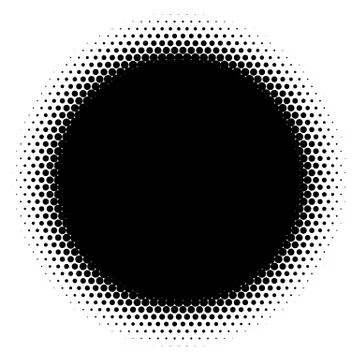 Halftone element. Abstract geometric graphic with half-tone pattern Illustrazione stock